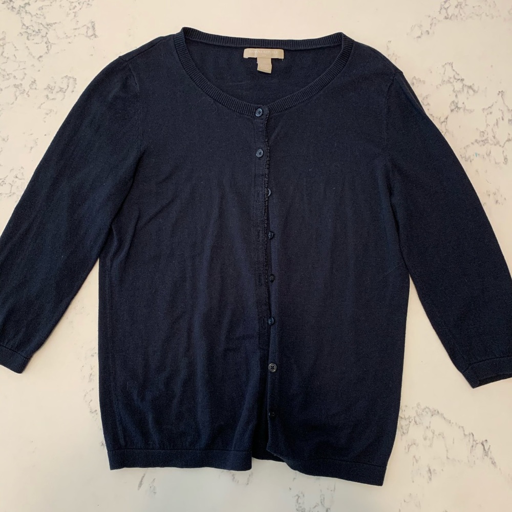 Navy Blue Professional Banana Republic Cardigan
